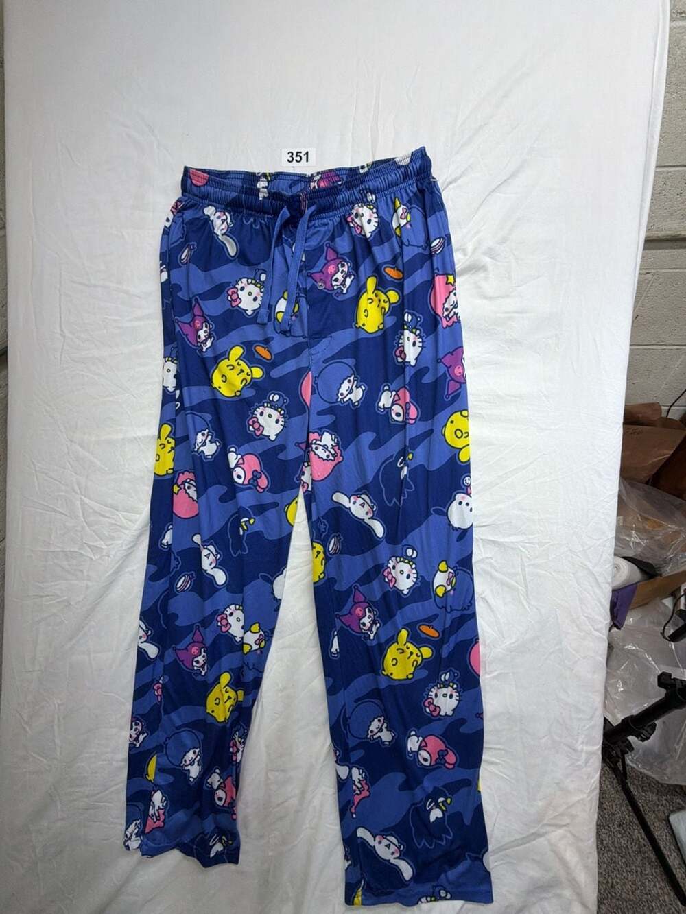 Hello Kitty And Friends Blue Camo Sleep Pants Medium